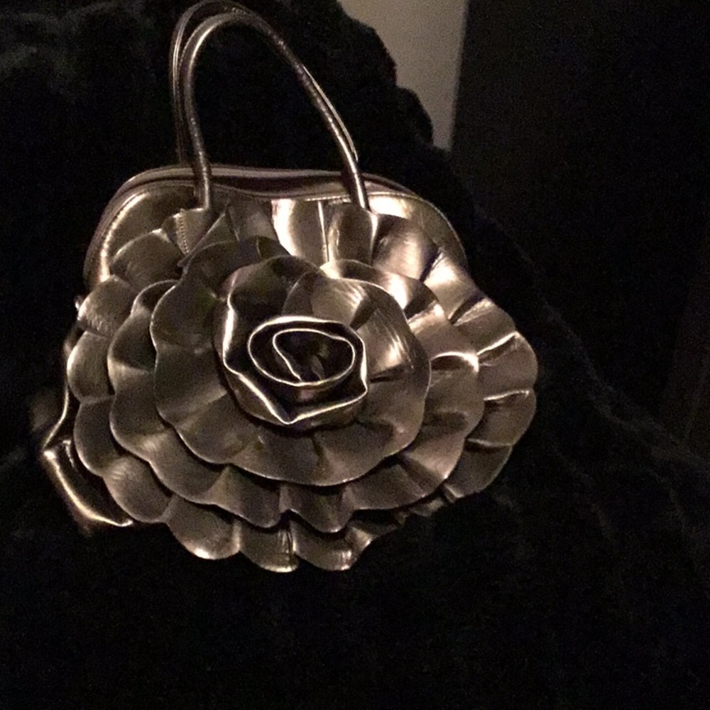Big Budda Pewter toned purse.